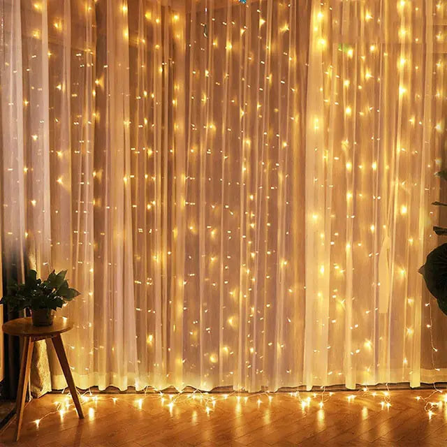 Christmas Curtain Lights - TranquilLexe