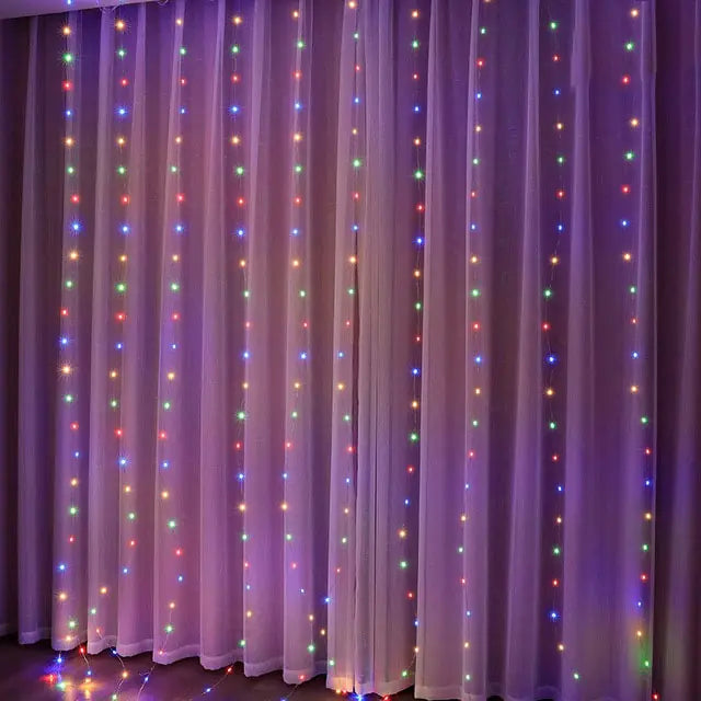 Christmas Curtain Lights - TranquilLexe