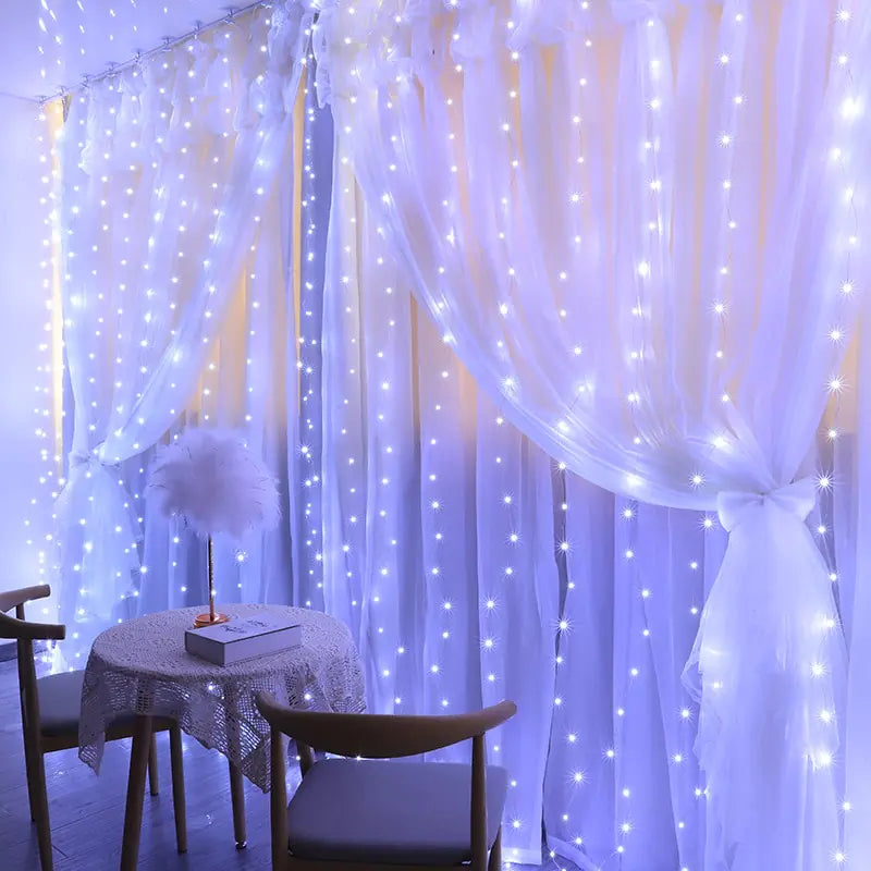 Christmas Curtain Lights - TranquilLexe