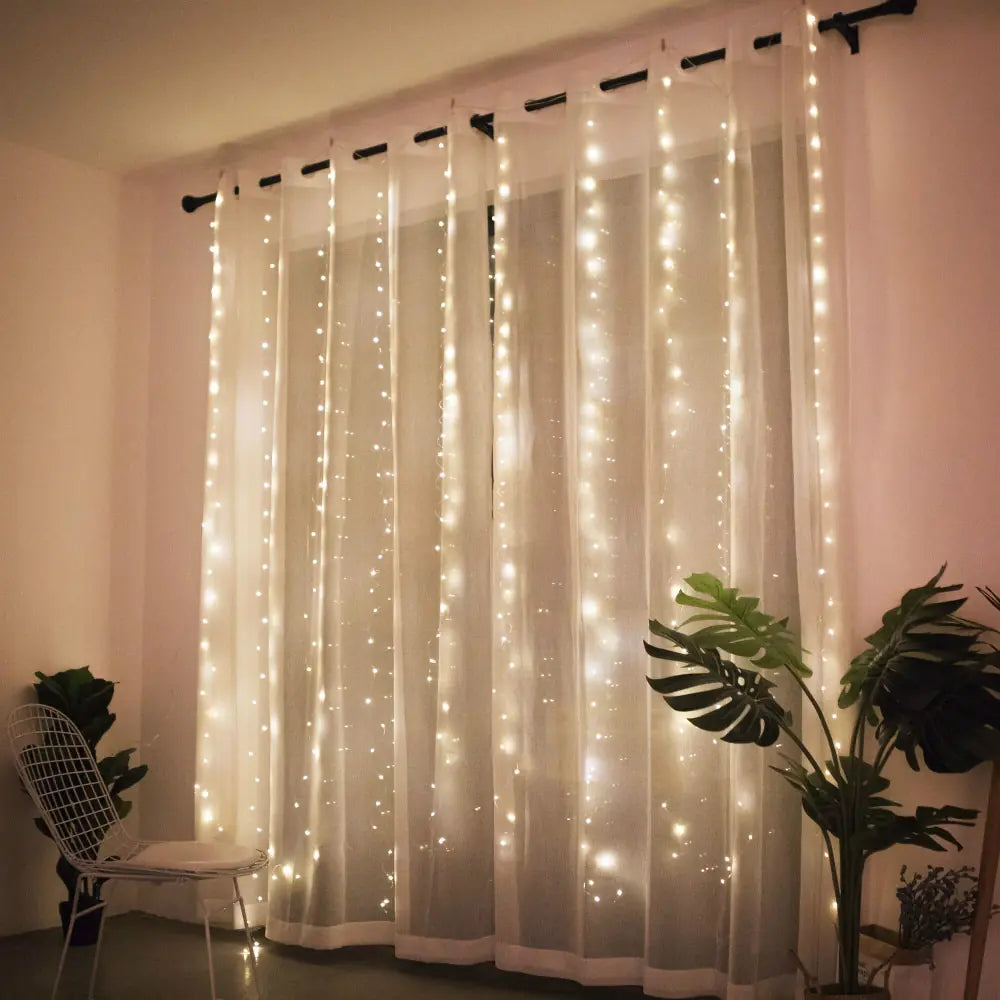 Christmas Curtain Lights - TranquilLexe