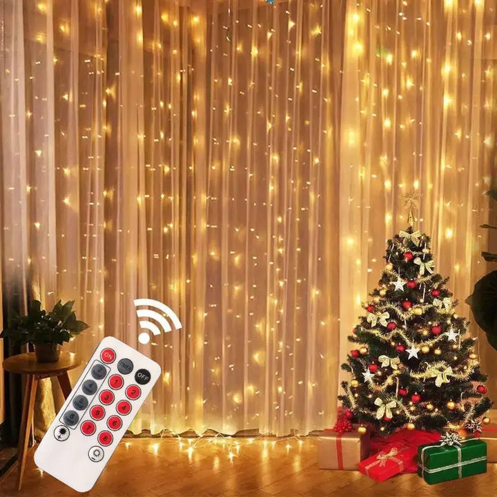 Christmas Curtain Lights - TranquilLexe