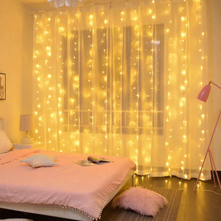 Christmas Curtain Lights - TranquilLexe